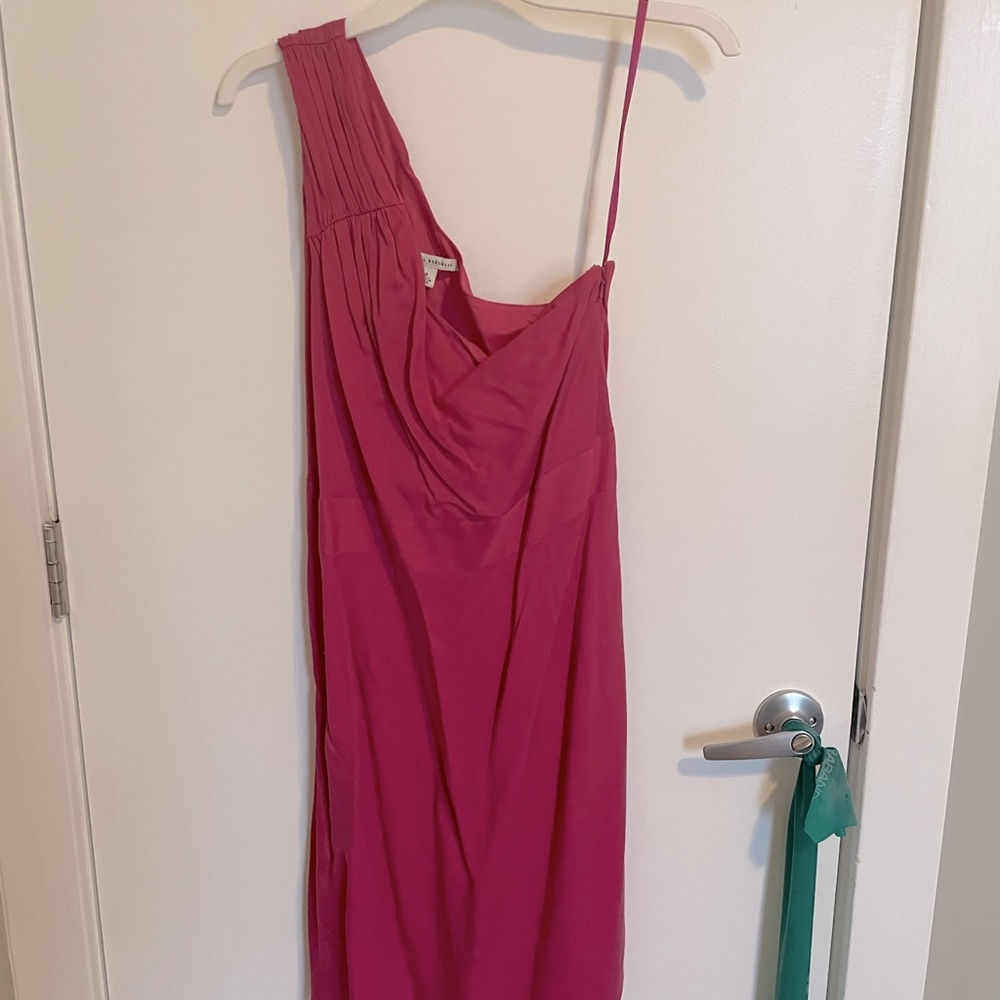 Banana republic one shoulder pink dress